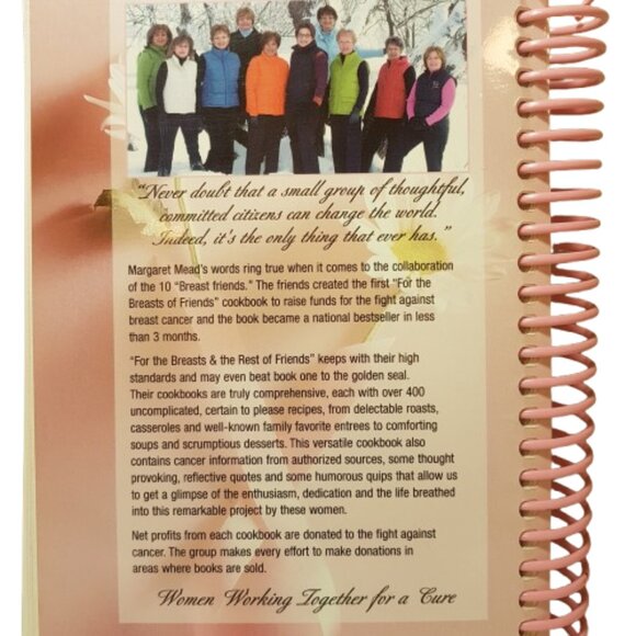 Breast Cancer Canada Tee Shirt Large US L Breast of Friends Cookbooks Vol 1 & 2 - Picture 15 of 16